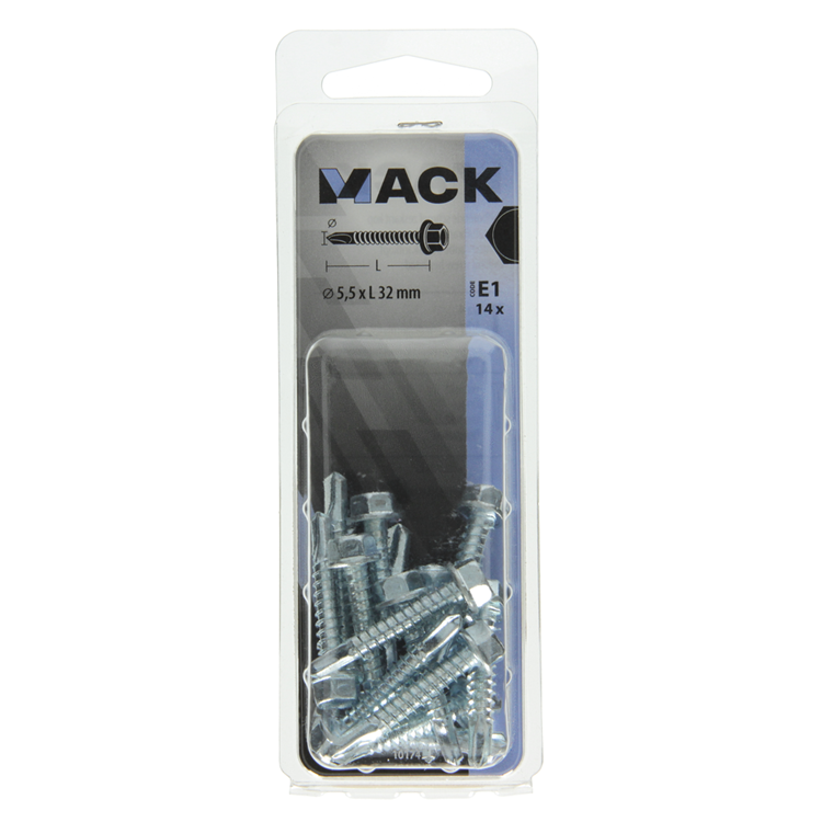 Mack 1017479 - zelfborende schroef zesk.kop verz. 14st 5,5 x 32 mm | 5 stuks