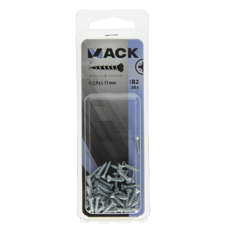 Mack 1017482 - zelftappende schroef bvk verz.38 st 2,9 x 13 mm | 10 stuks
