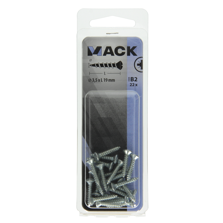 Mack 1017484 - zelftappende schroef bvk verz.22 st 3,5 x 19 mm | 10 stuks
