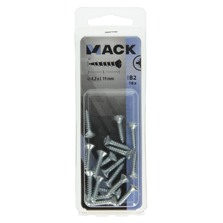 Mack 1017486 - zelftappende schroef bvk verz.18 st 4,2 x 19 mm | 10 stuks