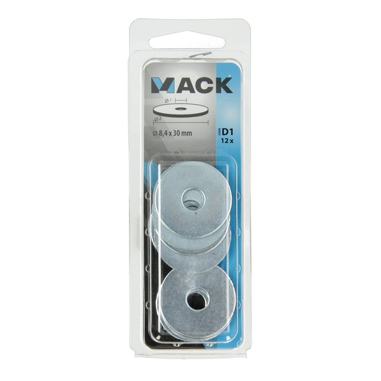 Mack 1017741 - carrosserie sluitring verzinkt12 st 8,4 x 30 mm | 10 stuks