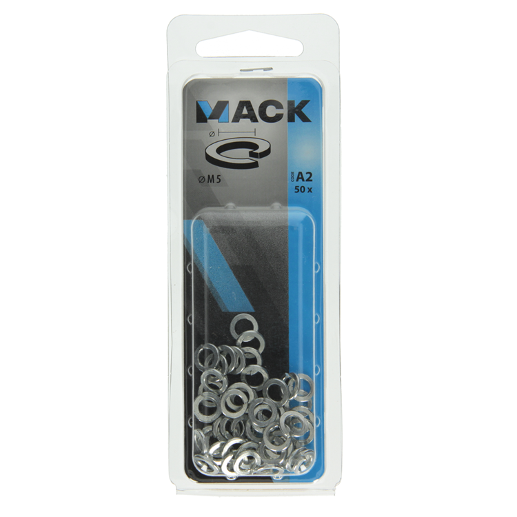Mack 1017754 - veerring staal verz. 50st m5 | 10 stuks