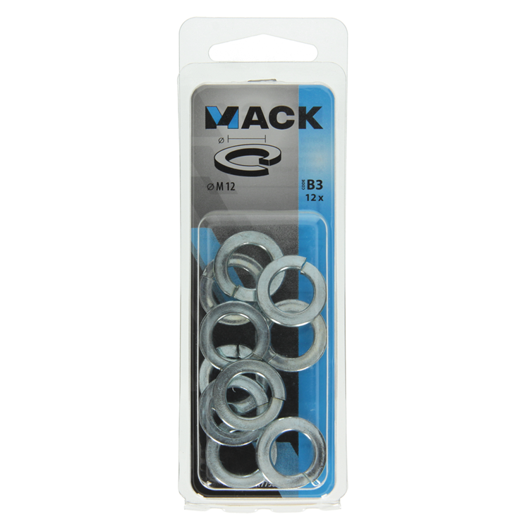Mack 1017758 - veerring staal verzinkt 12 st m 12 | 10 stuks