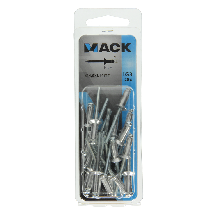 Mack 1020304 - 20 blindnieten alu 4,8x14mm | 5 stuks