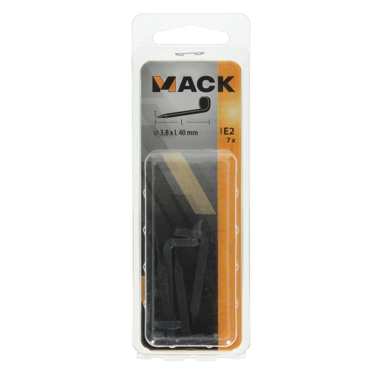Mack 1019707 - balkhaak geblauwd staal 7 st 3,8 x 40mm | 5 stuks