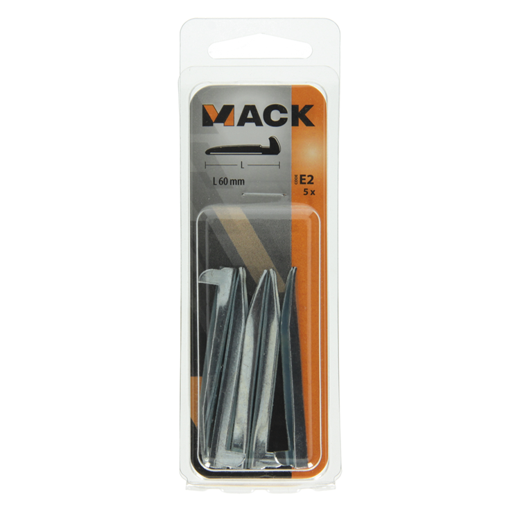 Mack 1019711 - wandhaak staal blauw gehard 5 st 60 mm | 10 stuks