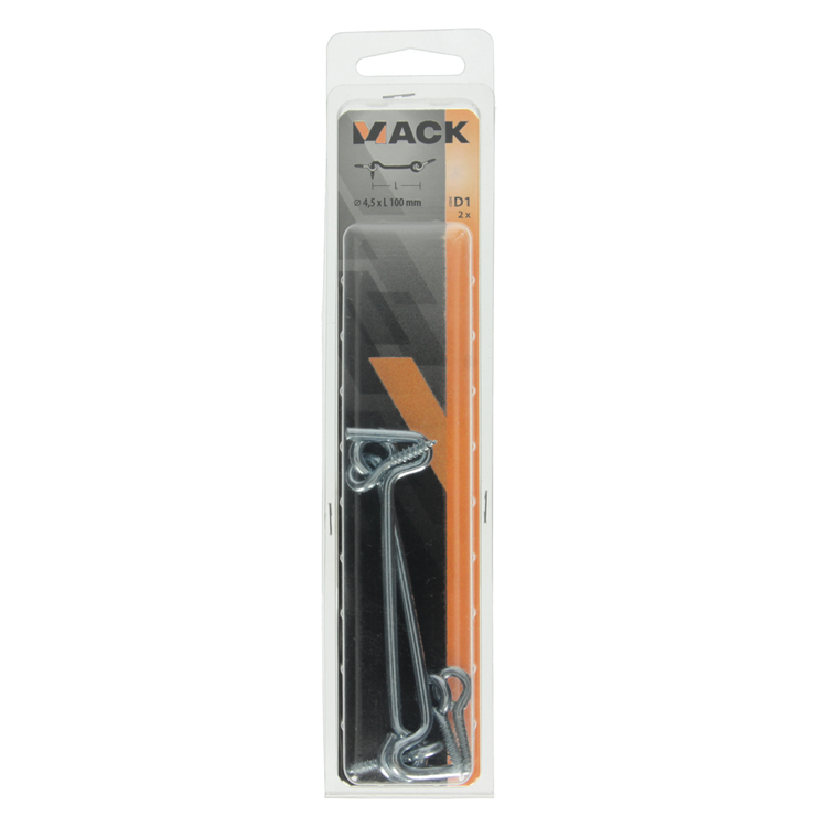 Mack 1017850 - windhaak staal verzinkt 2 st 4,5 x 100 mm | 5 stuks