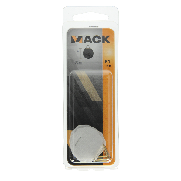 Mack 1019712 - linnen kaderhanger zelfklevend6 st 30 mm | 10 stuks