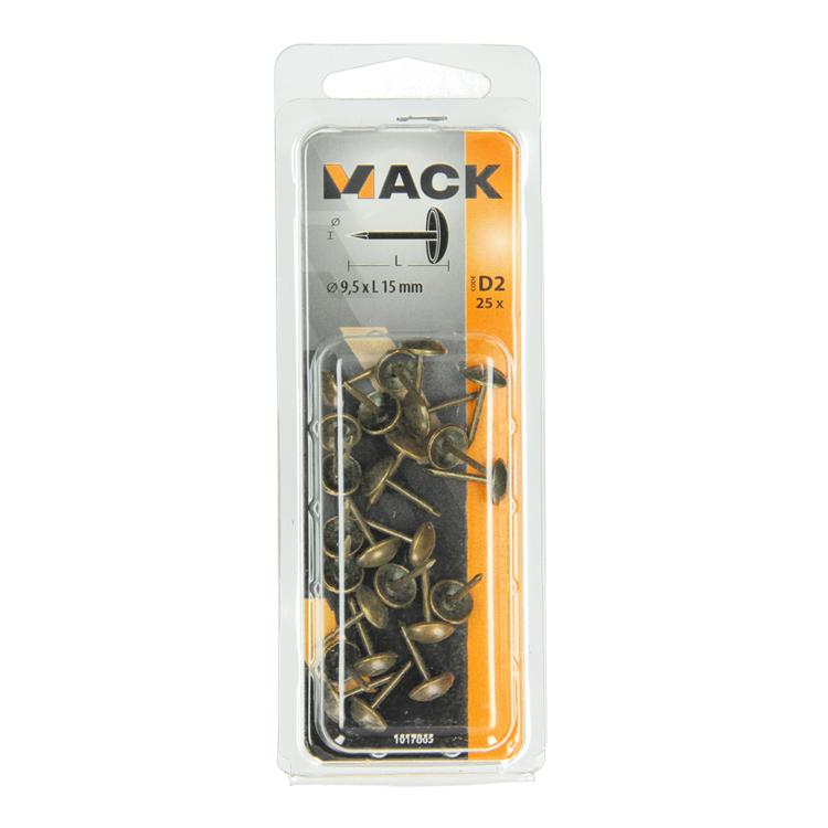 Mack 1017865 - garniernagel staal renaissance 25 st 9,5x15 mm | 10 stuks