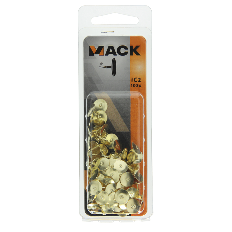 Mack 1017866 - duimspijker staal vermessingd 100 st | 10 stuks