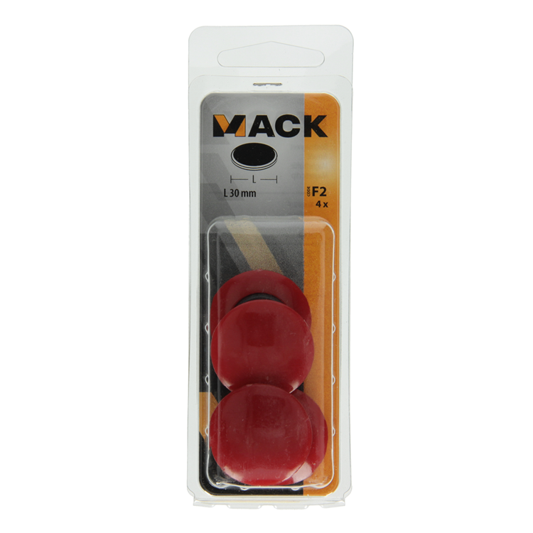 Mack 1003662 - bordmagneet kunststof rood 4 st 30mm | 10 stuks