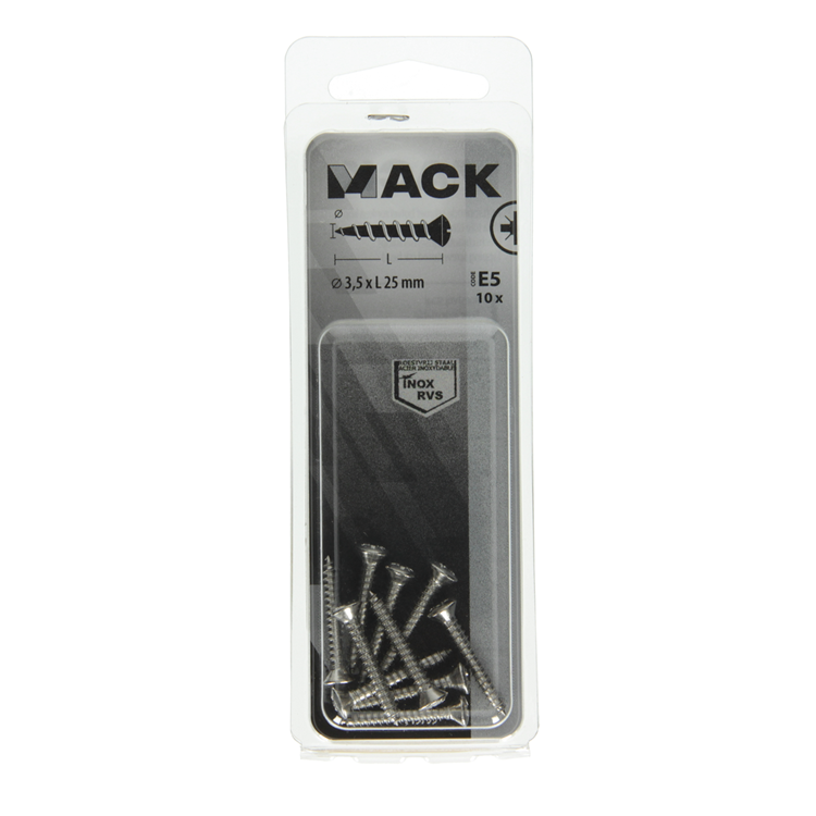Mack 1019799 - zelftappende schroef bolvz.kopa2 10st 3,5 x 25 mm | 10 stuks