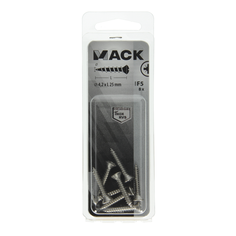 Mack 1019801 - zelftappende schroef bolvz.kopa2 8st 4,2 x 25 mm | 10 stuks