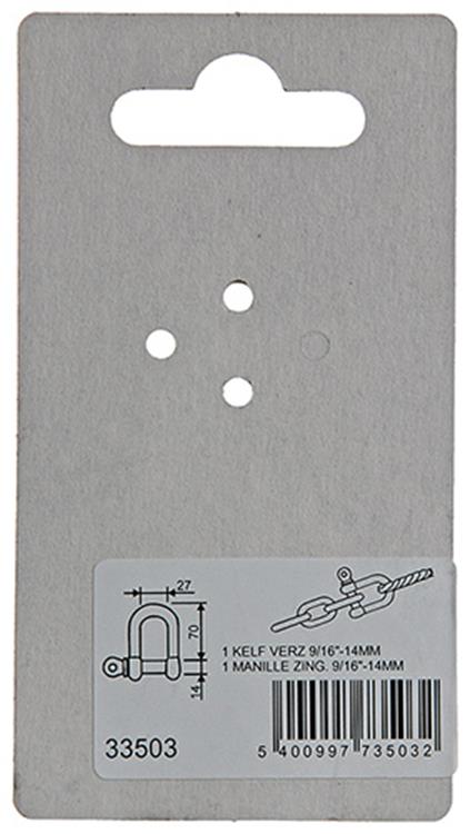 Mack 1008473 - 1 kelf recht 14mm verzinkt | 10 stuks