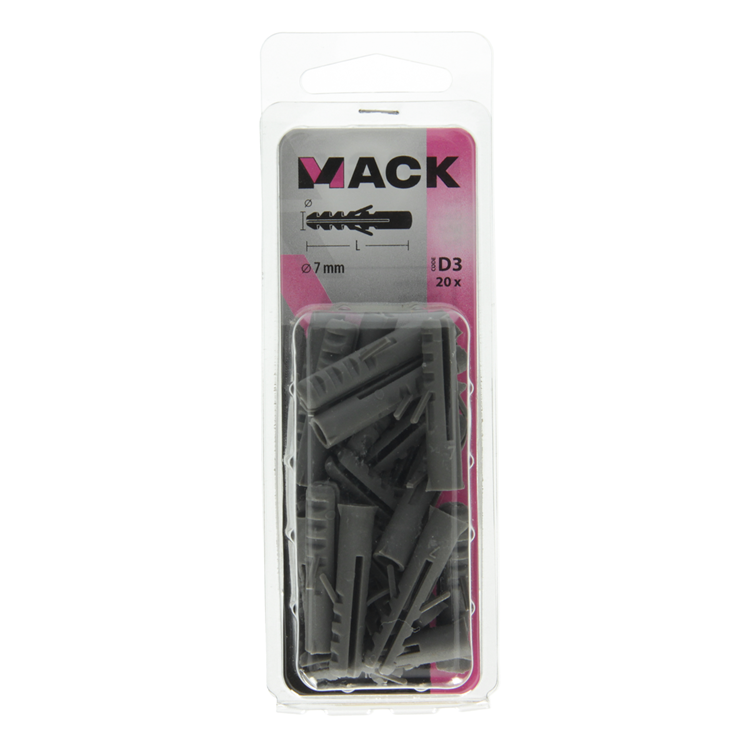 Mack 1017881 - plug polyethyleen 20 st 7 mm | 5 stuks