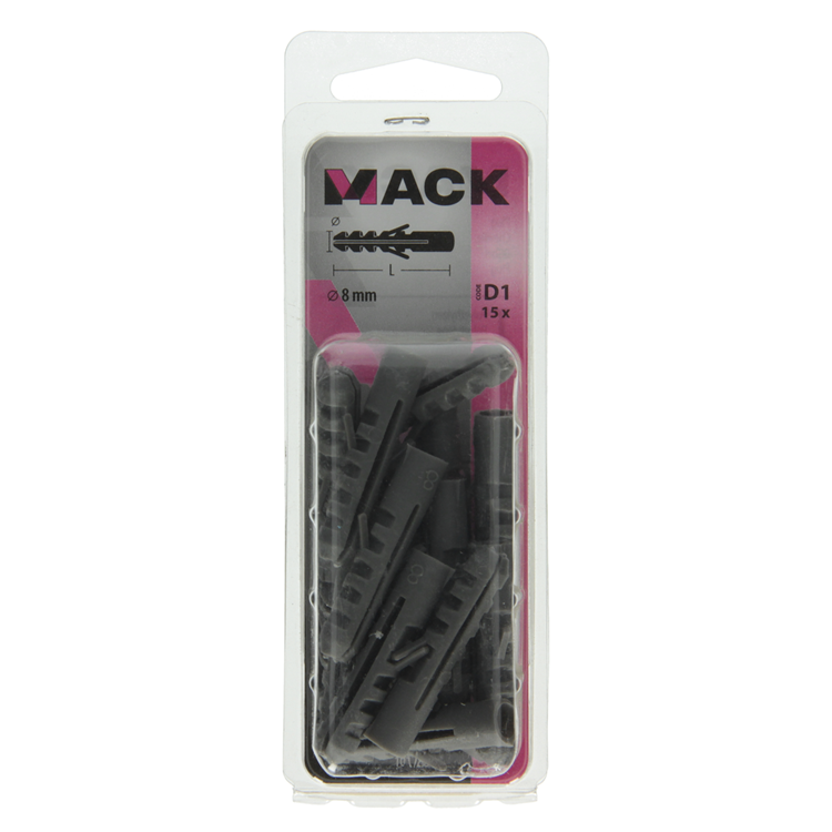 Mack 1017882 - plug polyethyleen 15 st 8 mm | 5 stuks