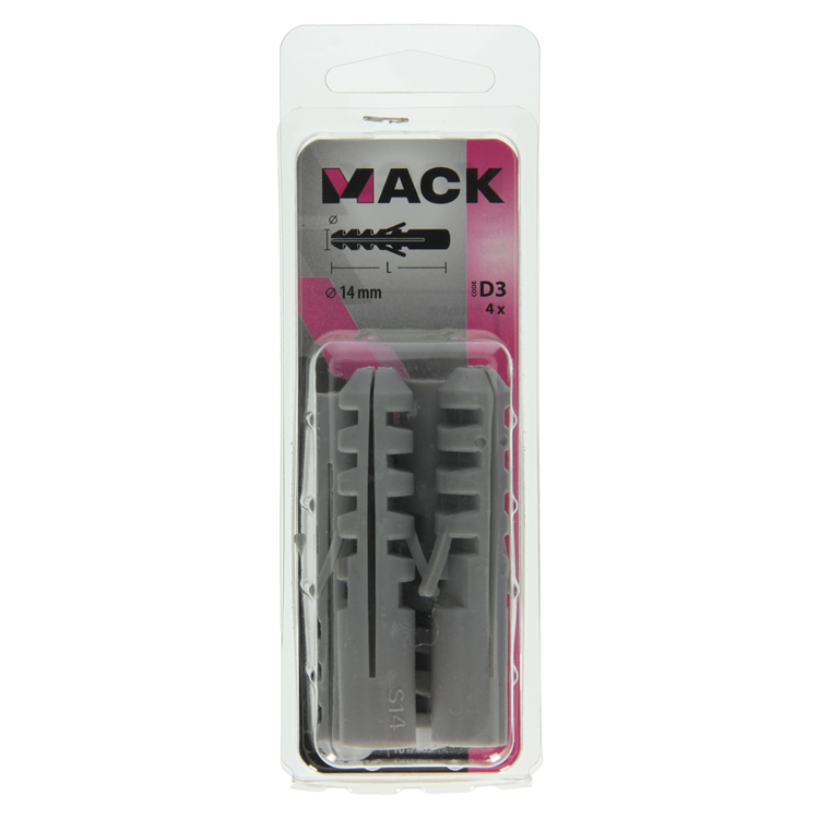 Mack 1017885 - plug polyethyleen 4 st 14 mm | 5 stuks