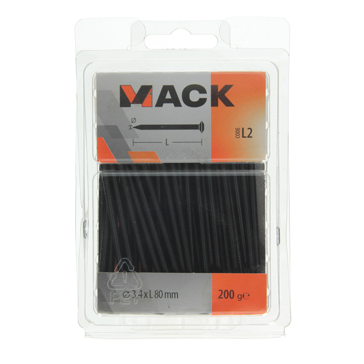 Mack 1017937 - staalnagel bvk staal geblauwd 200 gr 3,4 x 80 mm | 5 stuks