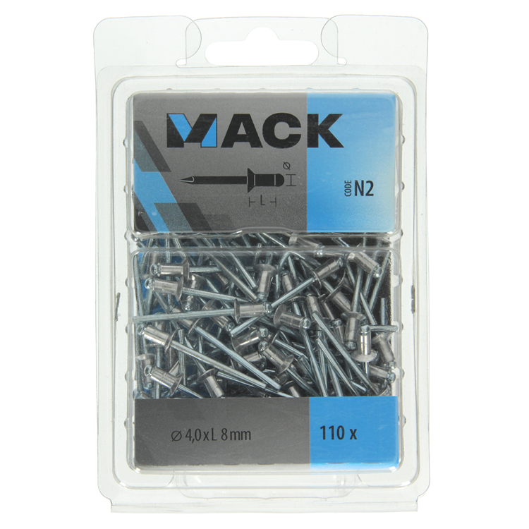 Mack 1020313 - 110 blindnieten alu 4,0x8mm | 5 stuks