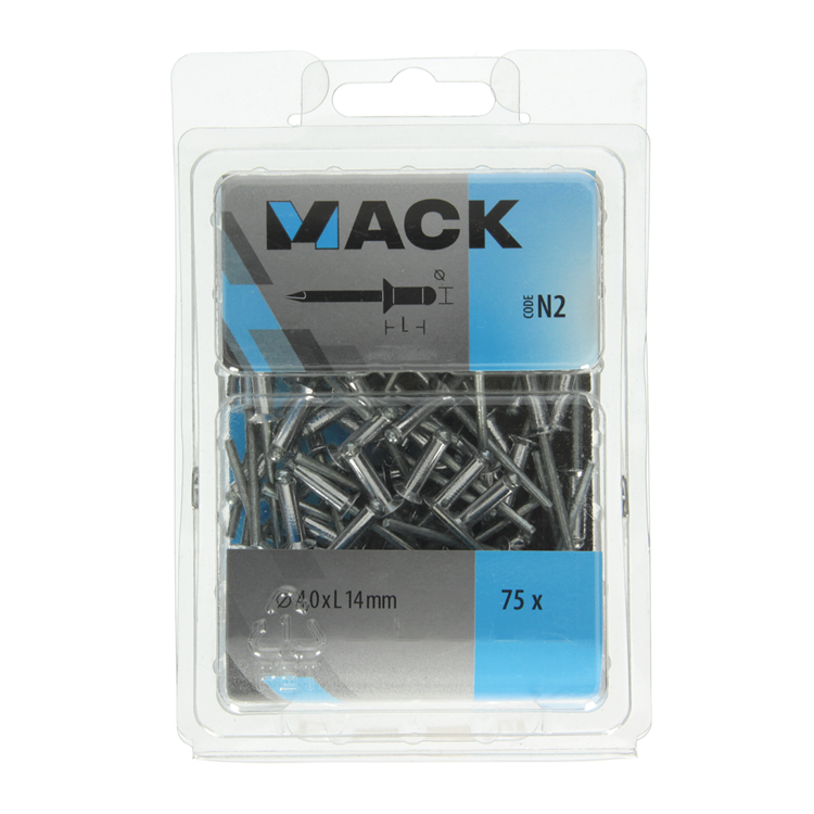 Mack 1020316 - 75 blindnieten alu 4,0x14mm | 5 stuks