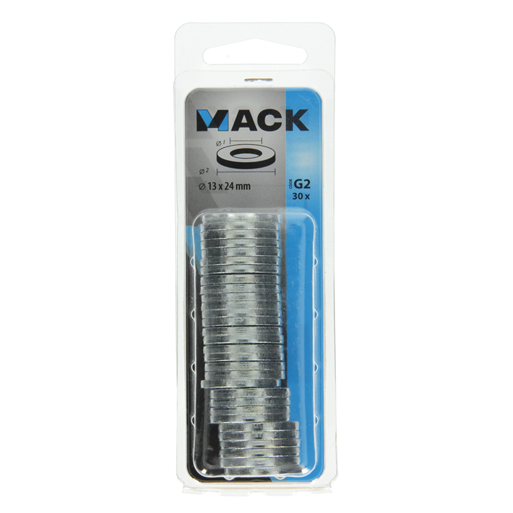 Mack 1018120 - sluitring staal verzinkt 30 st 13 x 24 mm | 5 stuks
