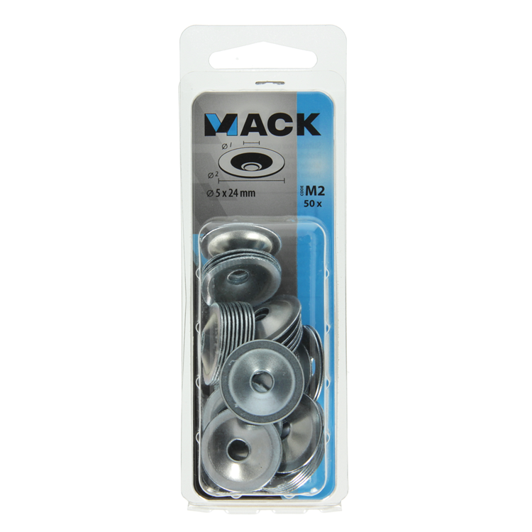 Mack 1018121 - sluitplaat vr gipsplaatschr. verz. 50 st 5 x 24 mm | 5 stuks