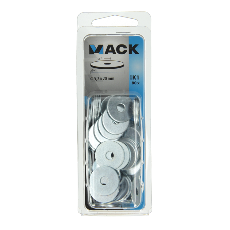 Mack 1018123 - carrosserie sluitring verzinkt80 st 5,2 x 20 mm | 5 stuks
