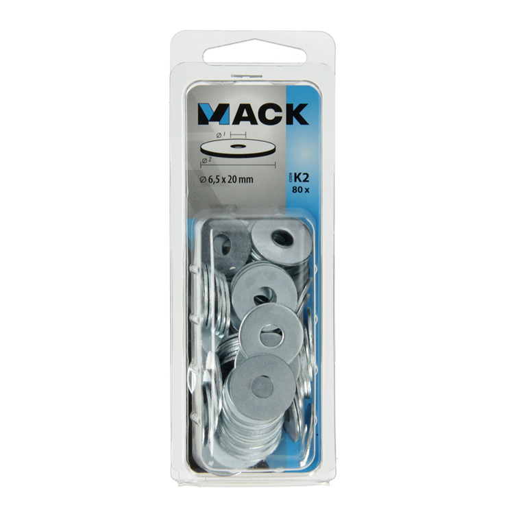Mack 1018124 - carrosserie sluitring verzinkt80 st 6,5 x 20 mm | 5 stuks