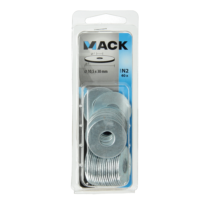 Mack 1018129 - carrosserie sluitring verzinkt40 st 10,5 x 30 mm | 5 stuks