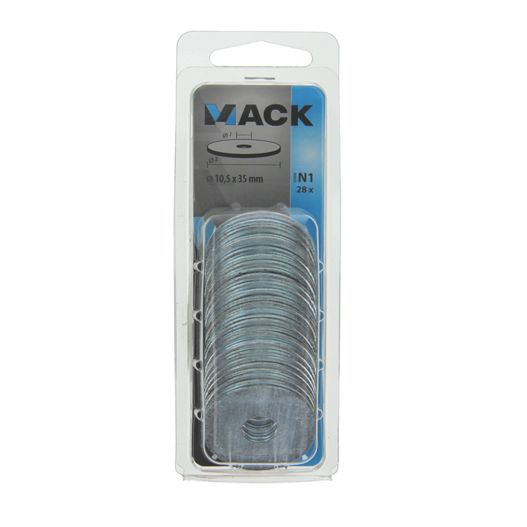 Mack 1018130 - carrosserie sluitring verzinkt28 st 10,5 x 35 mm | 5 stuks