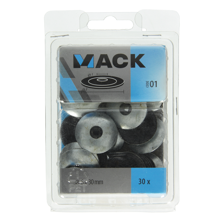 Mack 1019978 - dichtingsring bitumen verzinkt30 st 8 x 30 mm | 5 stuks