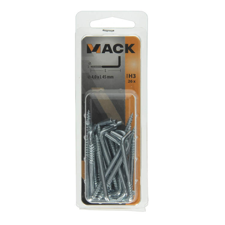 Mack 1018145 - schroefduim staal verzinkt 26 st 4,0 x 45 mm | 5 stuks