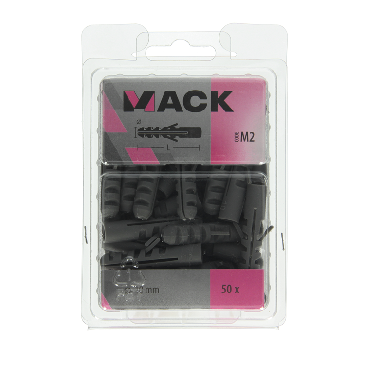 Mack 1018156 - plug polyethyleen 50 st 10mm | 3 stuks