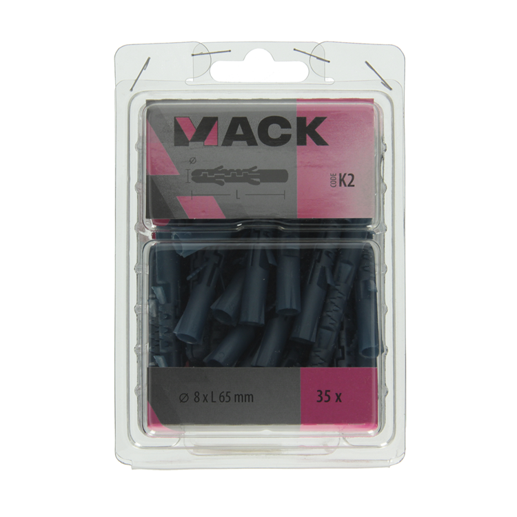 Mack 1020028 - plug lange expansie polyethyl 35 st 8 x 65 mm | 3 stuks