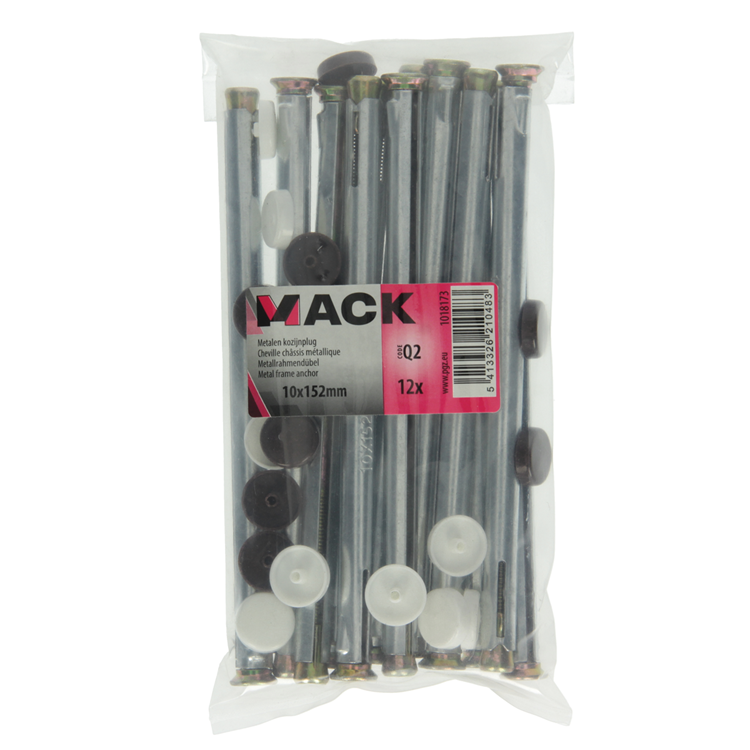 Mack 1018173 - metalen kozijnplug staal verzinkt 12 st 10 x 150 mm | 5 stuks