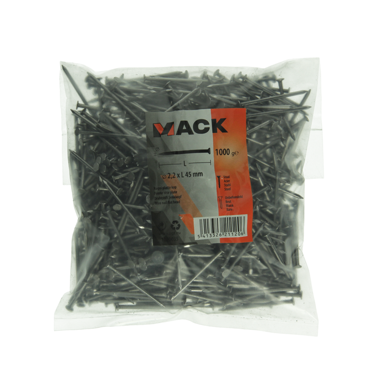 Mack 1020035 - nagel platte kop 1000 gr 2,2 x 45 mm | 10 stuks