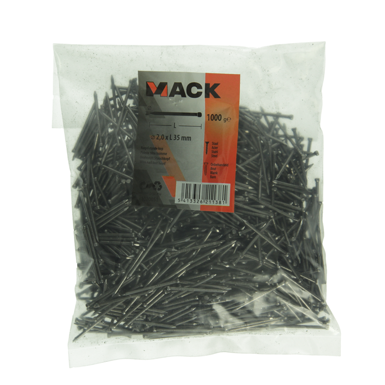 Mack 1020051 - nagel ronde kop 1000 gr 2,0 x 35 mm | 10 stuks