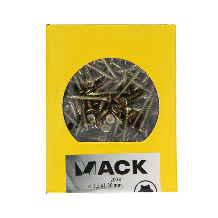 Mack 1020131 - spaanplaatschroef vz kp-zelfb.gvz 200st 3,5 x 30 mm | 5 stuks