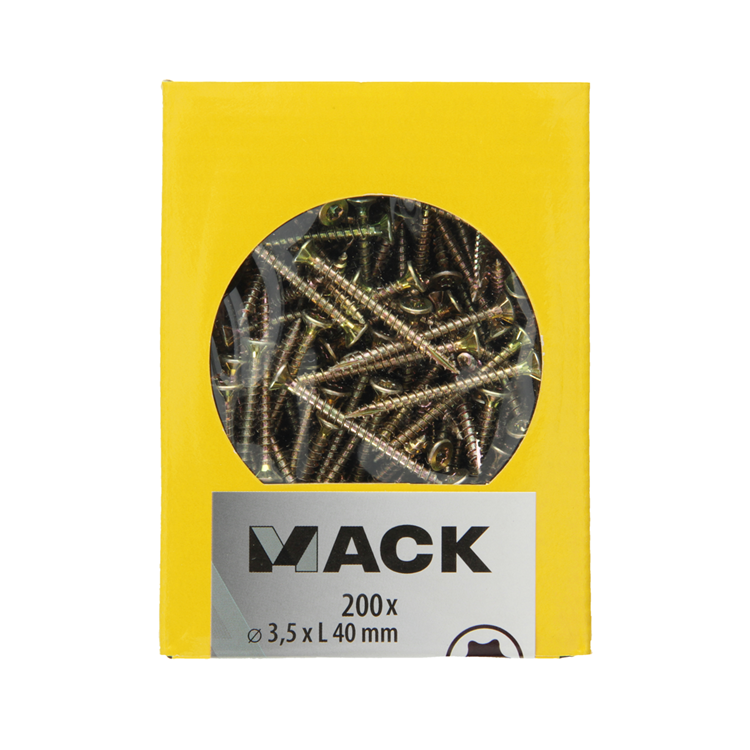 Mack 1020133 - spaanplaatschroef vz kp-zelfb.gvz 200st 3,5 x 40 mm | 5 stuks