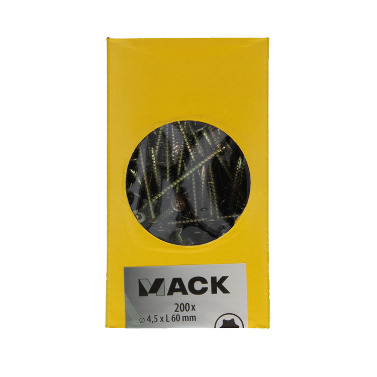Mack 1020148 - spaanplaatschroef vz kp-zelfb.gvz 200st 4,5 x 60 mm | 2 stuks