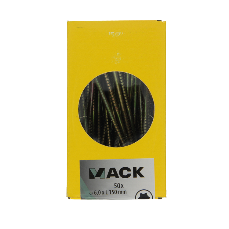 Mack 1020161 - spaanplaatschroef vz kp-zelfb.gvz 50 st 6,0 x 150 mm | 2 stuks