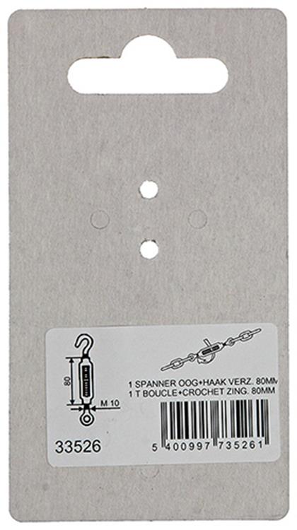 Mack 1008496 - 1 spanner oog + haak m10 x 80mm verzinkt | 10 stuks