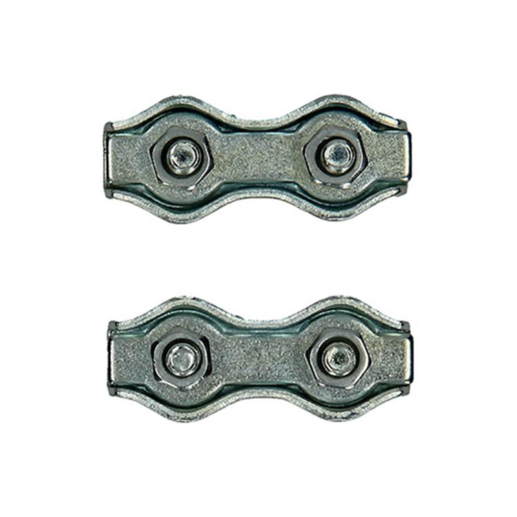 Mack 1008498 - 2 staaldraadklemmen 3mm duplex verzinkt | 10 stuks