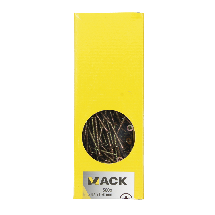 Mack 1020267 - spaanplaatschroef vz kop gvz 500 st 4,5 x 50 mm | 2 stuks