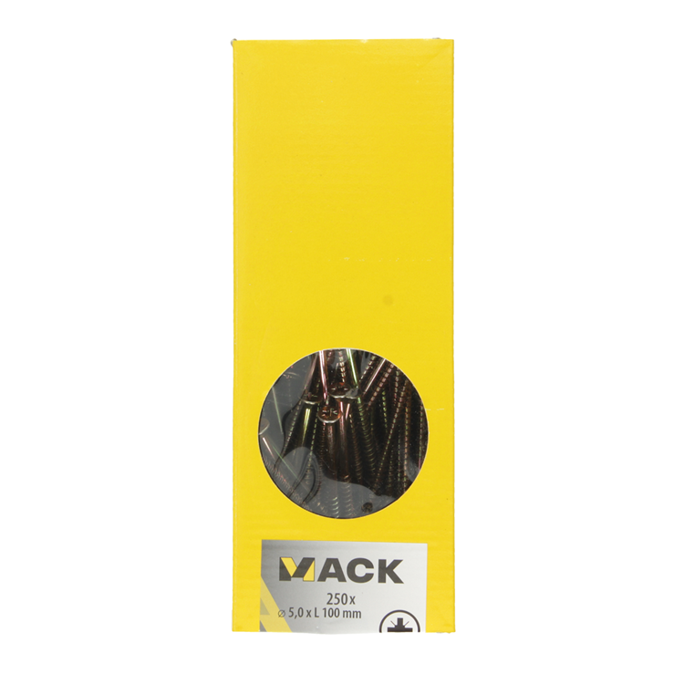 Mack 1020273 - spaanplaatschroef vz kop gvz 250 st 5,0 x 100 mm | 1 stuks