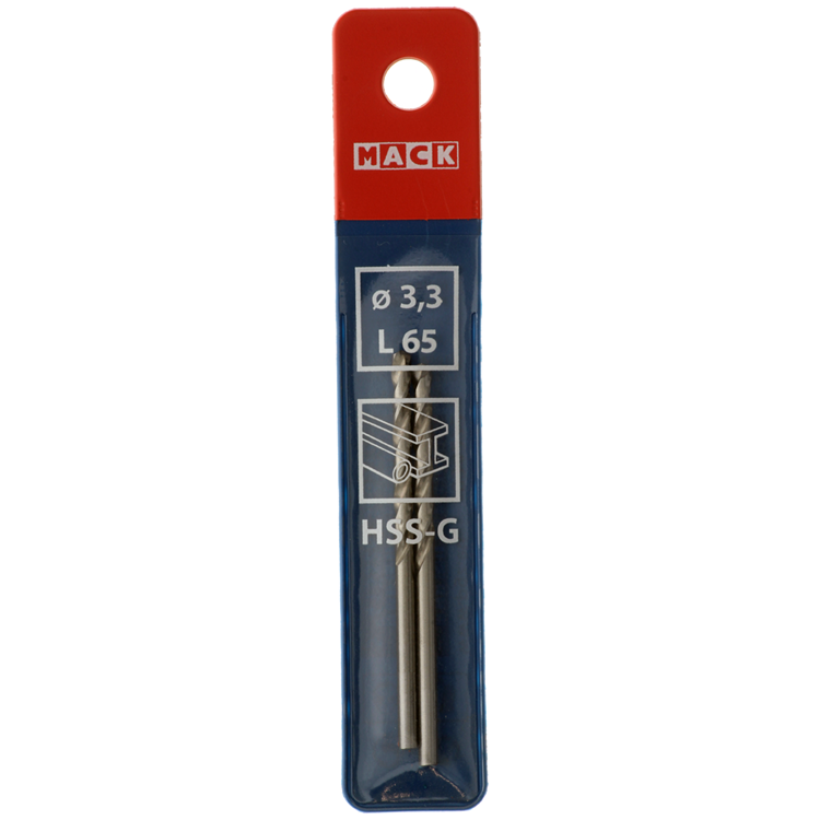 Mack 1018401 - metaalboor hss g din 338 ø 3,3 x 65 mm 2st | 5 stuks
