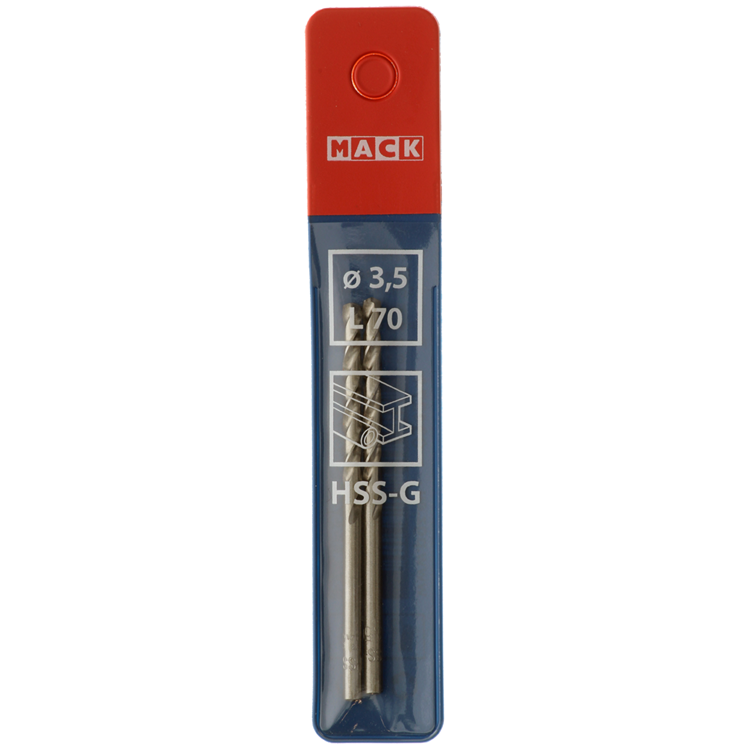 Mack 1018402 - metaalboor hss g din 338 ø 3,5 x 70 mm 2st | 5 stuks