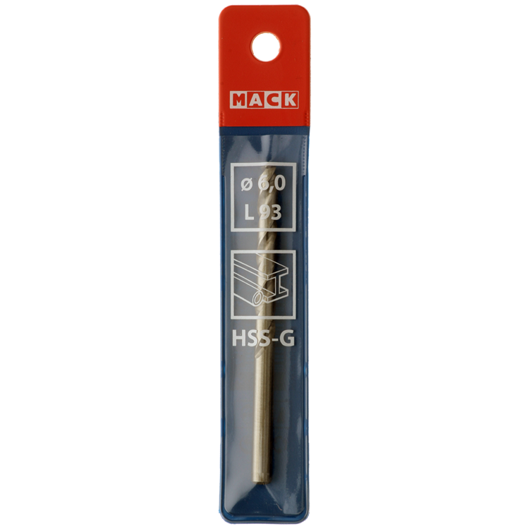 Mack 1018408 - metaalboor hss g din 338 ø 6,0 x 93 mm | 5 stuks