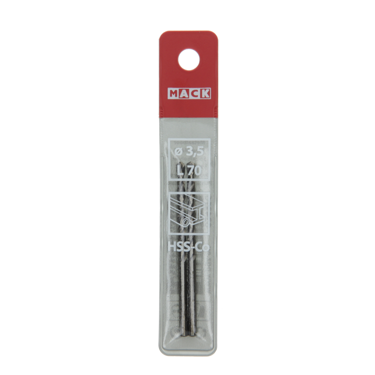 Mack 1018423 - metaalboor hss co5% din 338 ø 3,5 x 70 mm 2st | 5 stuks