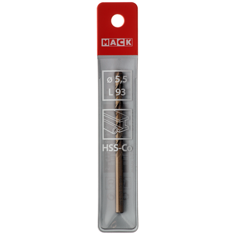 Mack 1018427 - metaalboor hss co5% din 338 ø 5,5 x 93 mm | 5 stuks